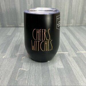 Rae Dunn x CHEERS WITCHES Stainless Black Wine Cup 12oz NEW